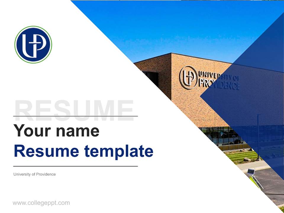 University of Providence Resume PPT Template4:3 ratio PPT effect preview image5