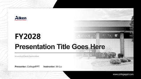 University of South Carolina Aiken Academic Presentation/Research Findings Report PPT Template