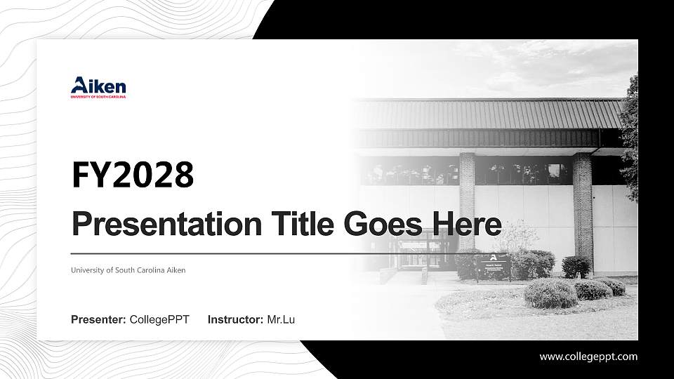 University of South Carolina Aiken Academic Presentation/Research Findings Report PPT Template16:9 ratio PPT effect preview image