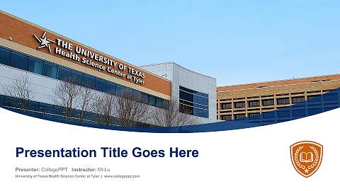 University of Texas Health Science Center at Tyler Course/Courseware Creation PPT Template