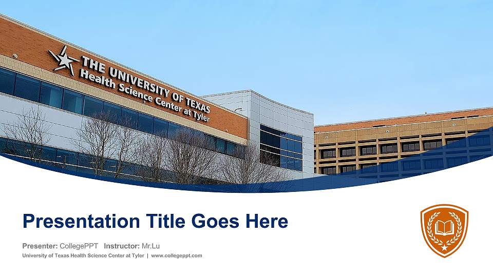 University of Texas Health Science Center at Tyler Course/Courseware Creation PPT Template16:9 ratio PPT effect preview image