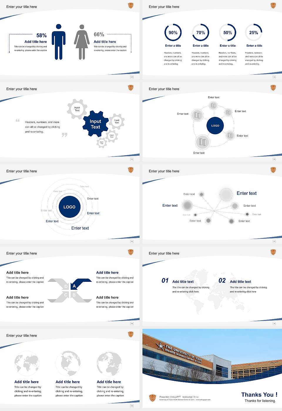University of Texas Health Science Center at Tyler Course/Courseware Creation PPT Template16:9 ratio PPT effect preview image4