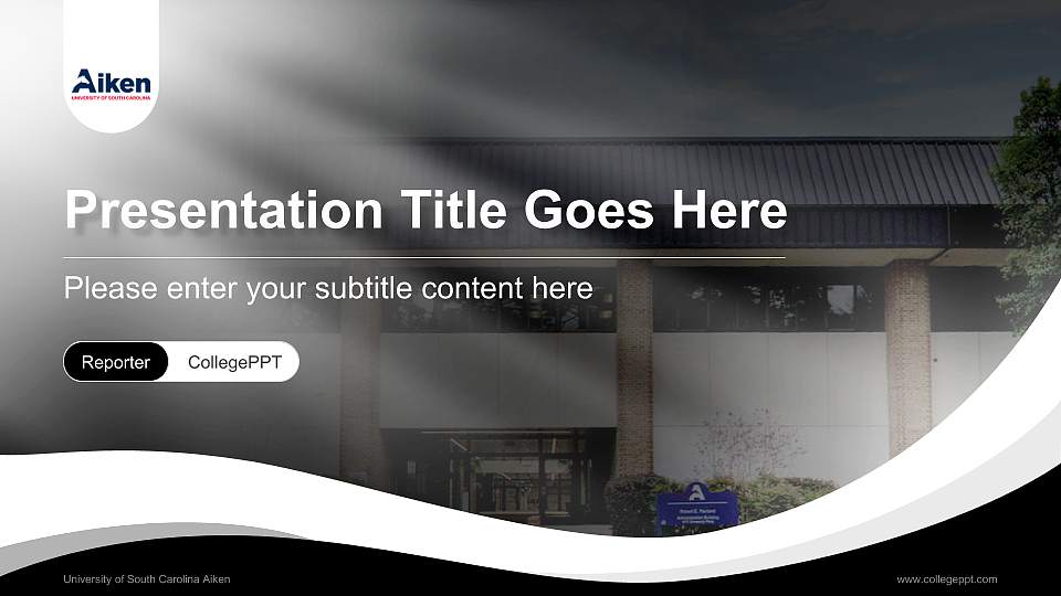 University of South Carolina Aiken Lecture Sharing and Networking Event PPT Template16:9 ratio PPT effect preview image