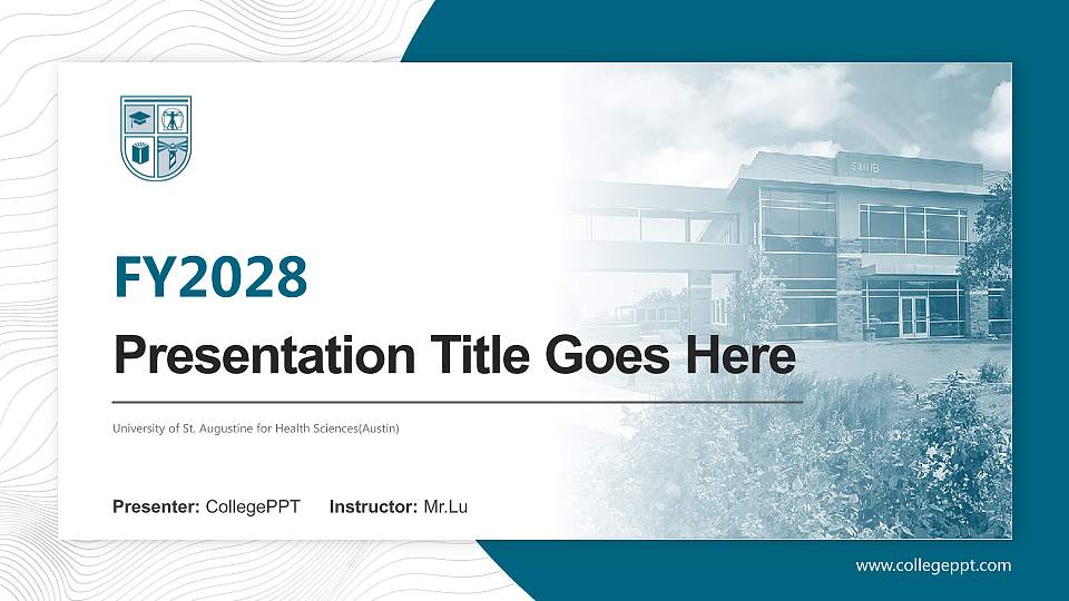 University of St. Augustine for Health Sciences(Austin) Academic Presentation/Research Findings Report PPT Template16:9 ratio PPT effect preview image