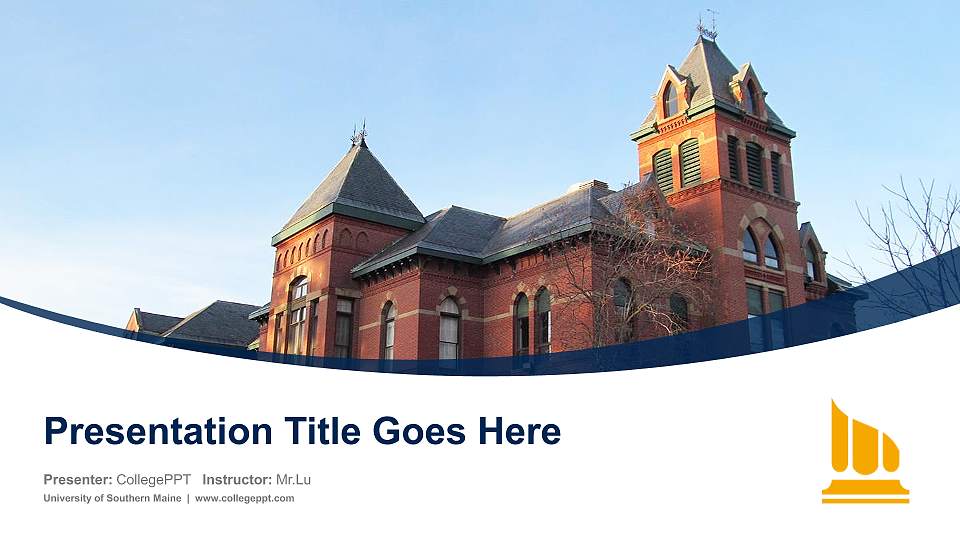 University of Southern Maine Course/Courseware Creation PPT Template16:9 ratio PPT effect preview image