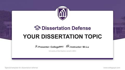 University of the Ozarks Graduation Thesis Defense PPT Template