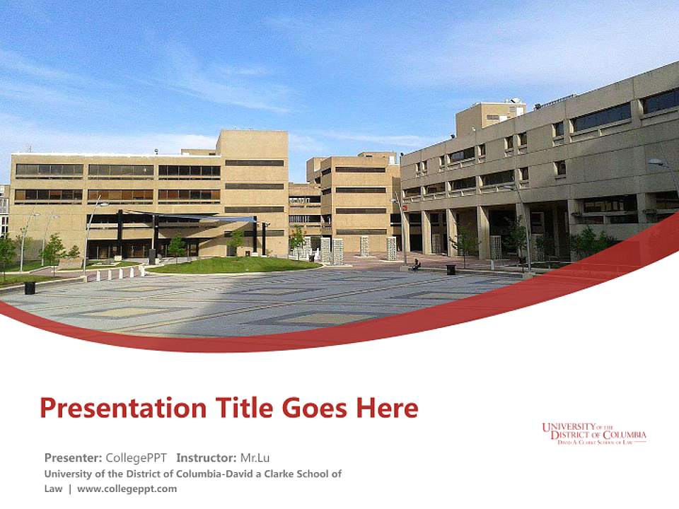 University of the District of Columbia-David a Clarke School of Law Course/Courseware Creation PPT Template4:3 ratio PPT effect preview image5