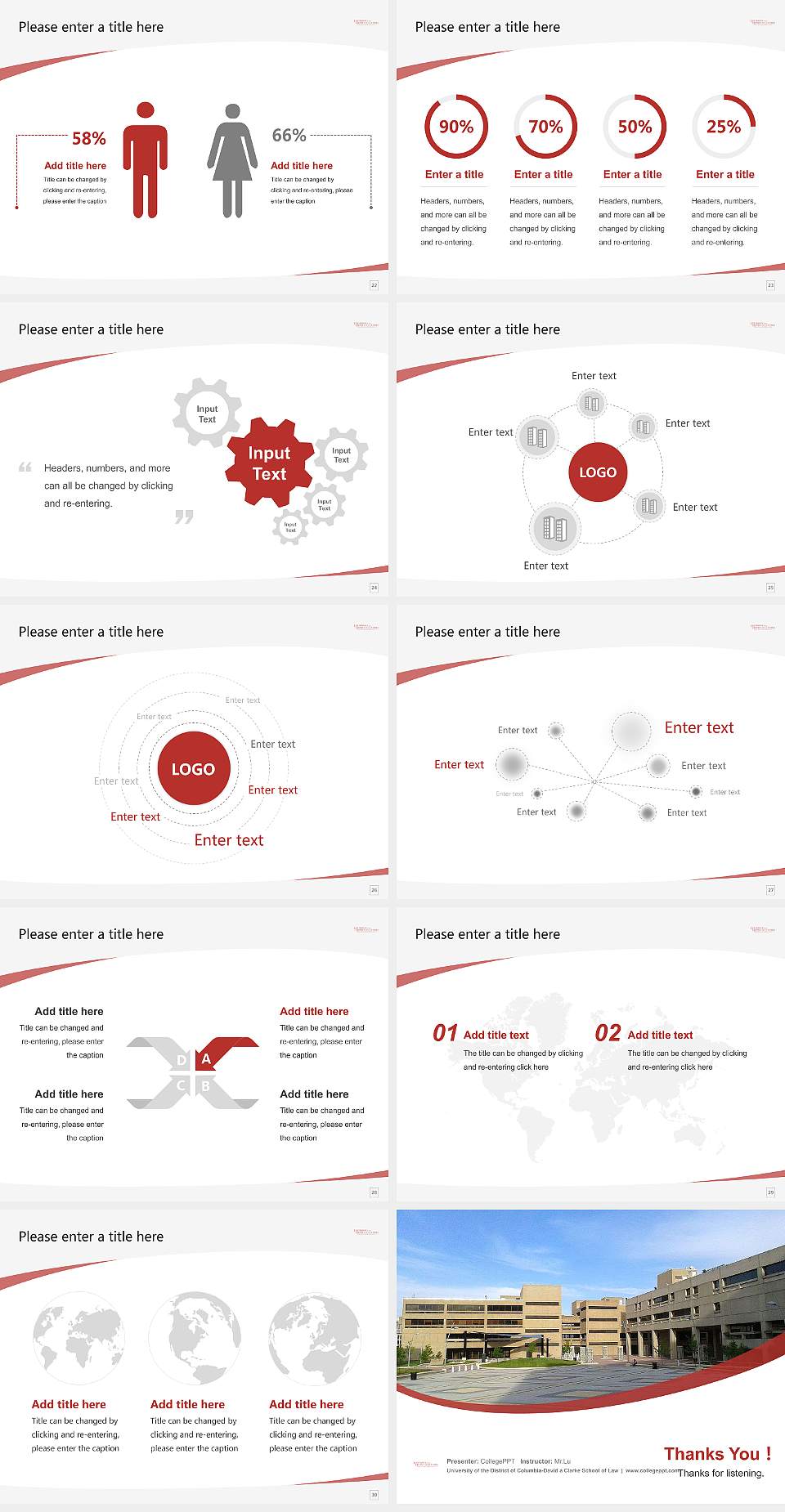 University of the District of Columbia-David a Clarke School of Law Course/Courseware Creation PPT Template4:3 ratio PPT effect preview image4