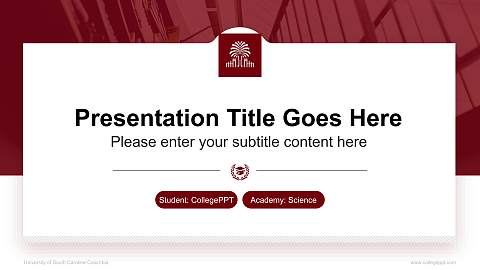 University of South Carolina-Columbia National Scholarship Defense PPT Template