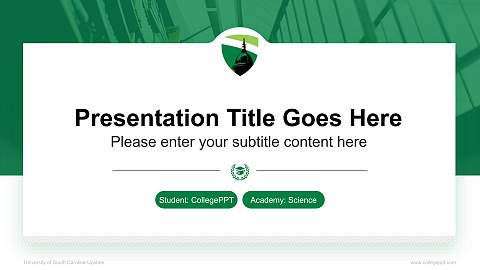 University of South Carolina-Upstate National Scholarship Defense PPT Template