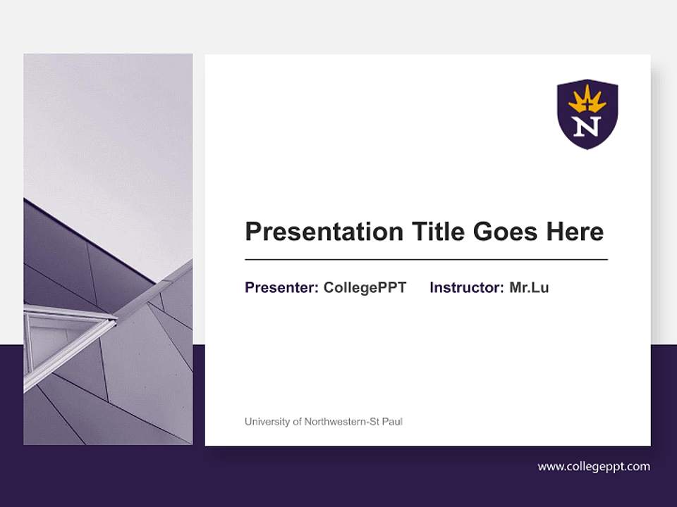 University of Northwestern-St Paul General Purpose PPT Template4:3 ratio PPT effect preview image6