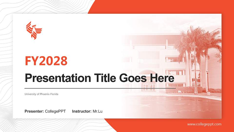 University of Phoenix-Florida Academic Presentation/Research Findings Report PPT Template16:9 ratio PPT effect preview image