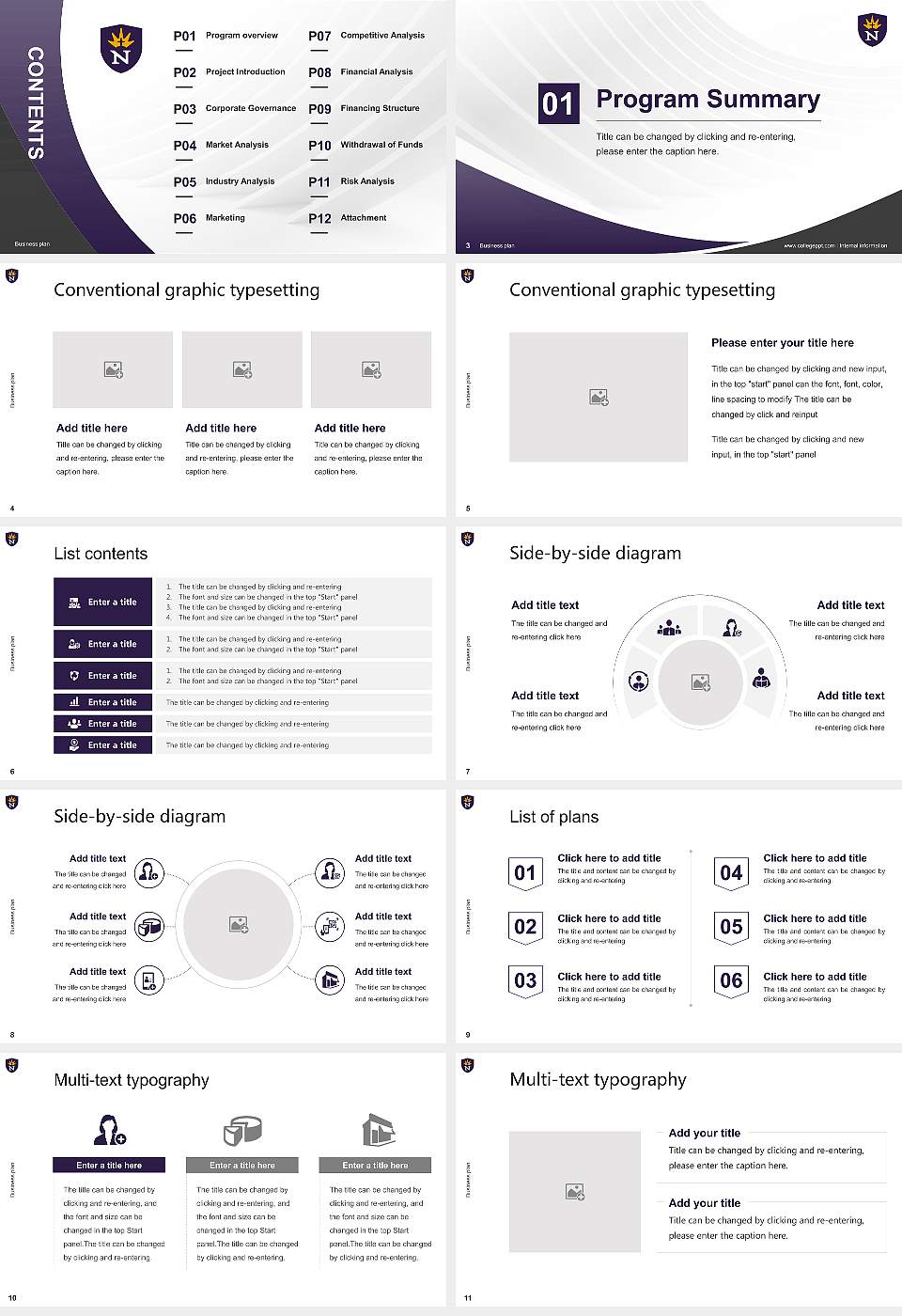 University of Northwestern-St Paul Competition/Entrepreneurship Contest PPT Template16:9 ratio PPT effect preview image2