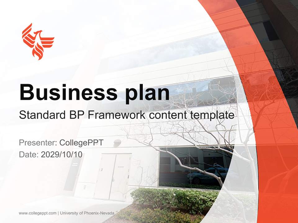 University of Phoenix-Nevada Competition/Entrepreneurship Contest PPT Template4:3 ratio PPT effect preview image9