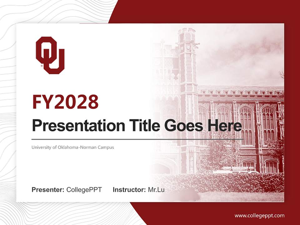 University of Oklahoma-Norman Campus Academic Presentation/Research Findings Report PPT Template4:3 ratio PPT effect preview image5