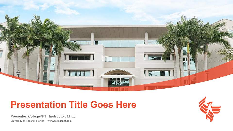 University of Phoenix-Florida Course/Courseware Creation PPT Template16:9 ratio PPT effect preview image