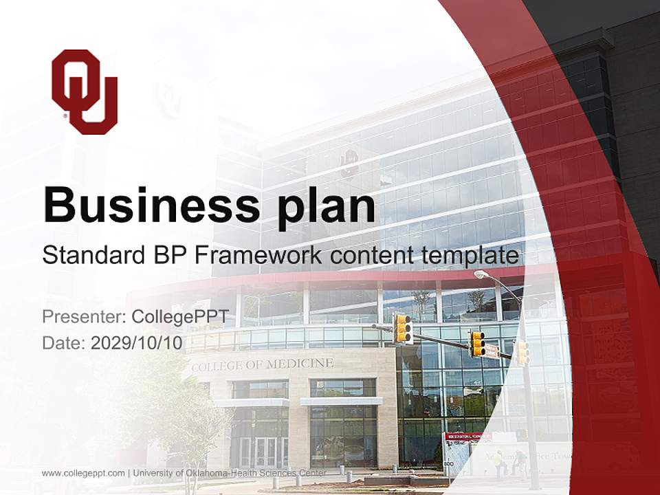 University of Oklahoma-Health Sciences Center Competition/Entrepreneurship Contest PPT Template4:3 ratio PPT effect preview image9