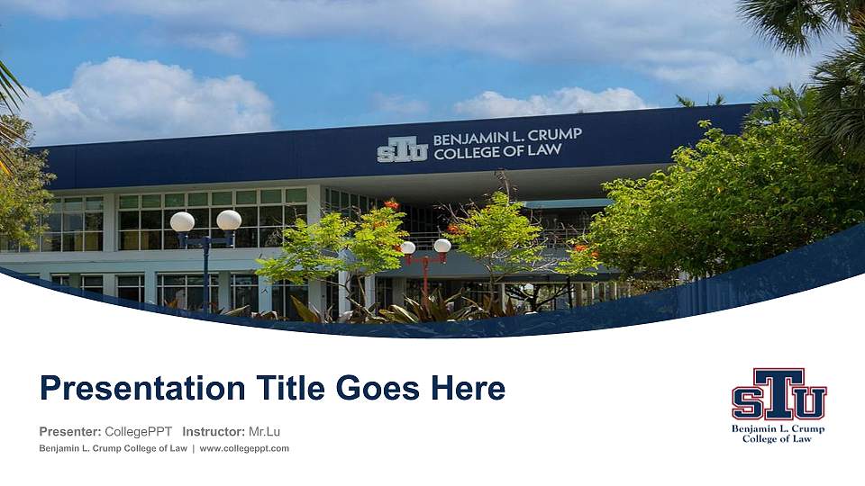 Benjamin L. Crump College of Law Course/Courseware Creation PPT Template16:9 ratio PPT effect preview image