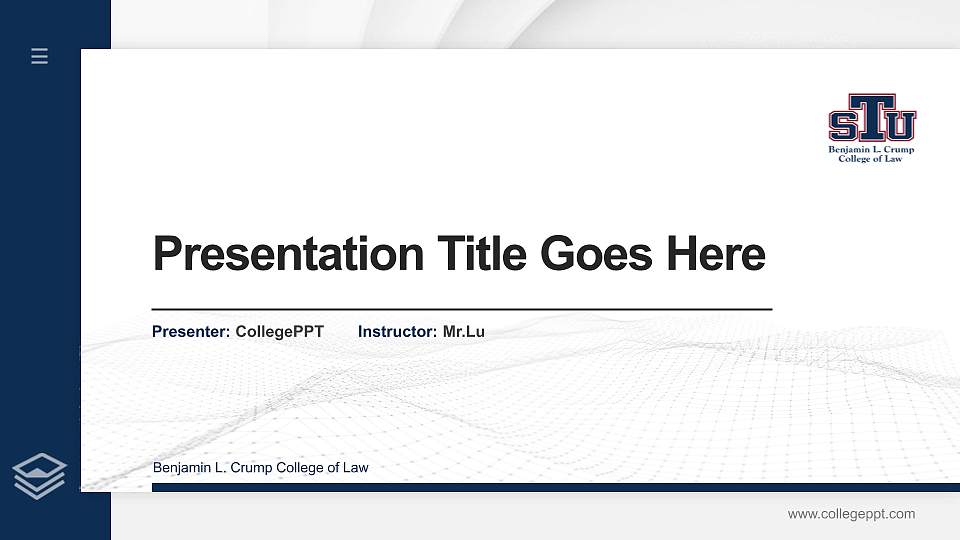 Benjamin L. Crump College of Law Thesis Proposal/Graduation Defense PPT Template16:9 ratio PPT effect preview image