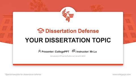 University of Phoenix-California Graduation Thesis Defense PPT Template