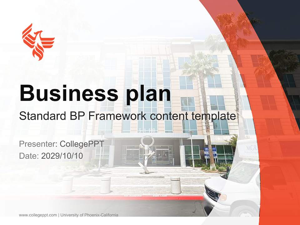 University of Phoenix-California Competition/Entrepreneurship Contest PPT Template4:3 ratio PPT effect preview image9