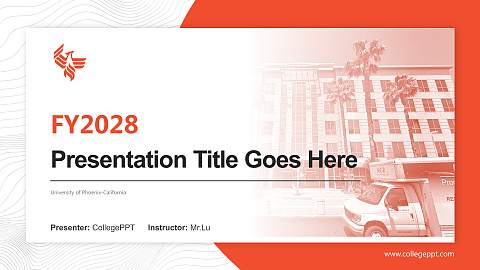 University of Phoenix-California Academic Presentation/Research Findings Report PPT Template