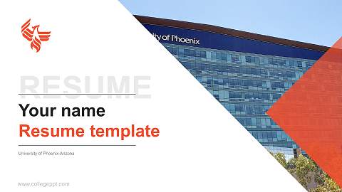 University of Phoenix-Arizona Resume PPT Template