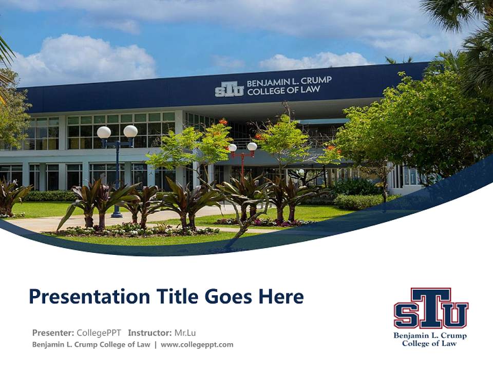 Benjamin L. Crump College of Law Course/Courseware Creation PPT Template4:3 ratio PPT effect preview image5