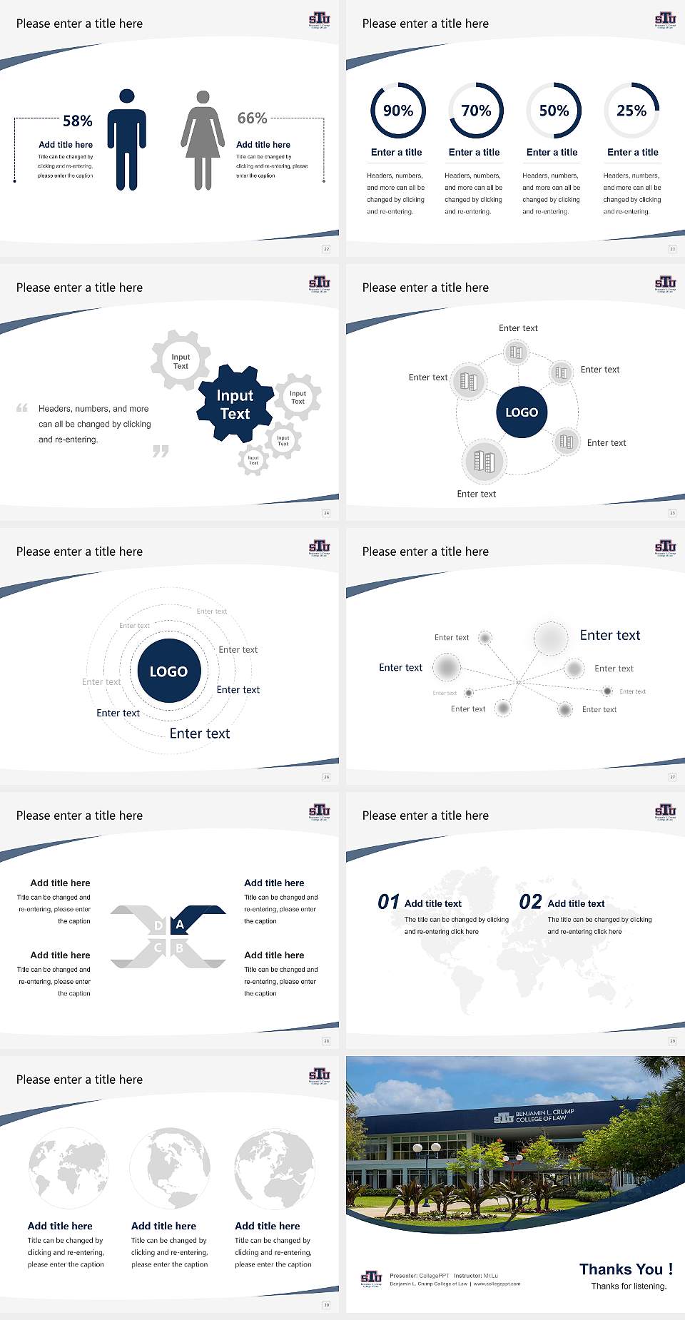 Benjamin L. Crump College of Law Course/Courseware Creation PPT Template4:3 ratio PPT effect preview image4