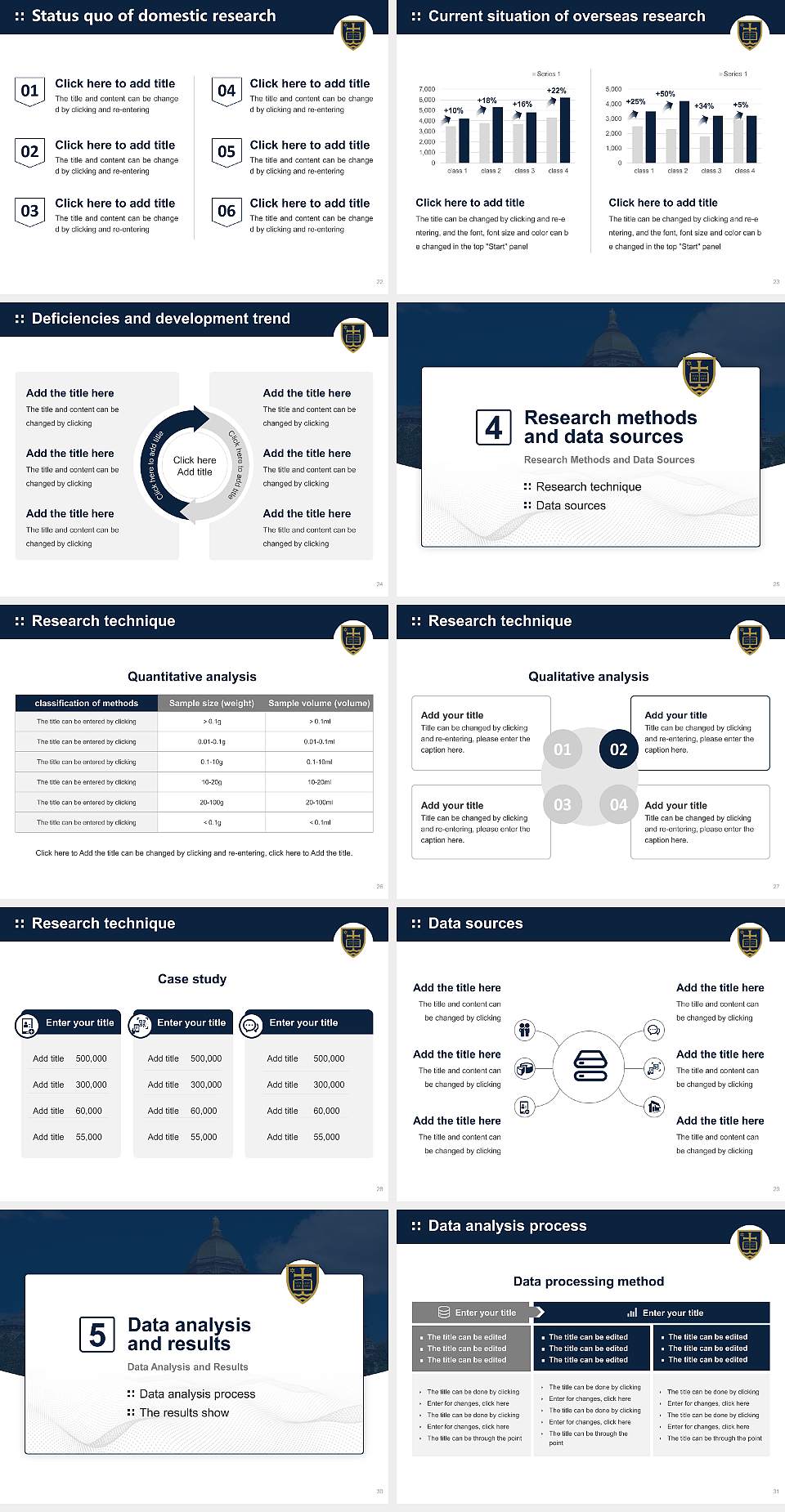 University of Notre Dame Graduation Thesis Defense PPT Template4:3 ratio PPT effect preview image4