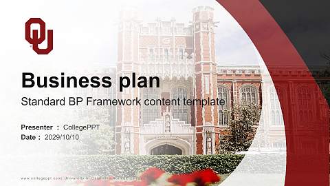 University of Oklahoma-Norman Campus Competition/Entrepreneurship Contest PPT Template