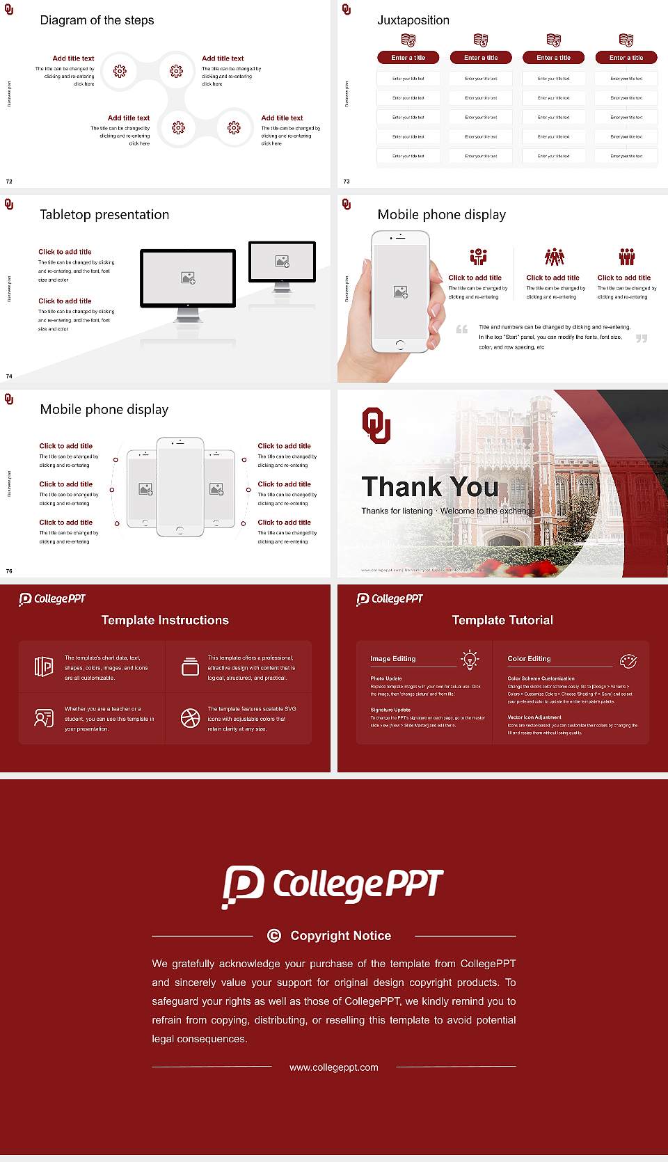 University of Oklahoma-Norman Campus Competition/Entrepreneurship Contest PPT Template16:9 ratio PPT effect preview image9