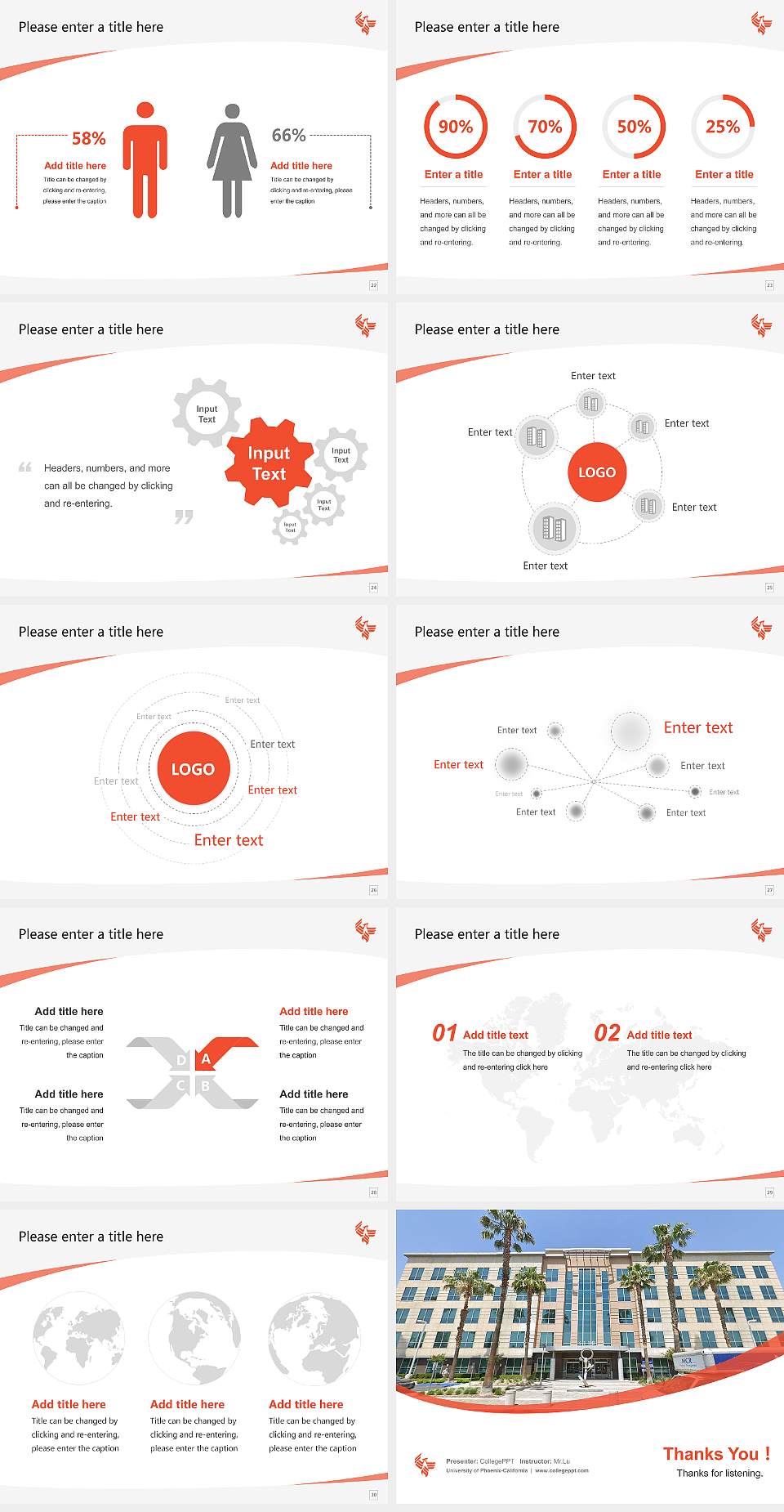 University of Phoenix-California Course/Courseware Creation PPT Template4:3 ratio PPT effect preview image4