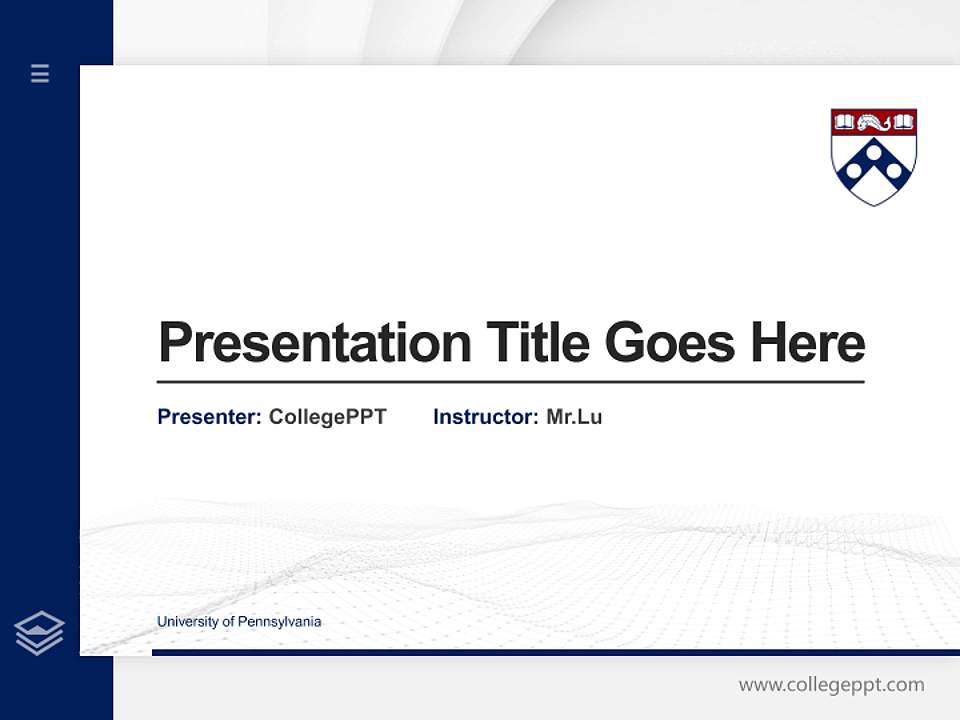 University of Pennsylvania Thesis Proposal/Graduation Defense PPT Template4:3 ratio PPT effect preview image5