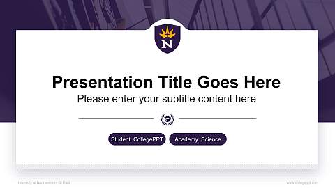 University of Northwestern-St Paul National Scholarship Defense PPT Template