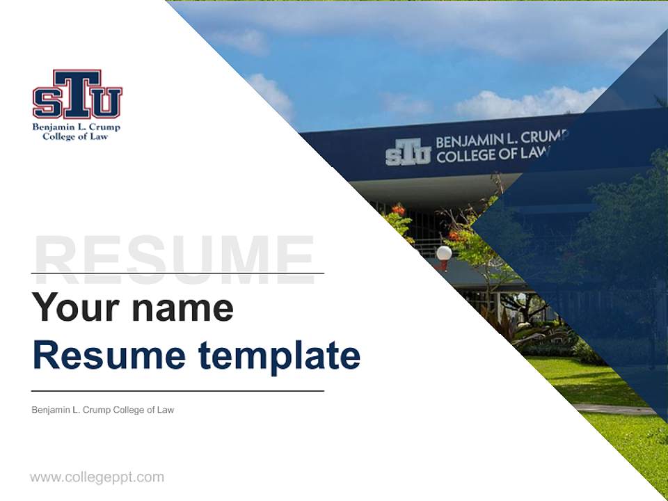 Benjamin L. Crump College of Law Resume PPT Template4:3 ratio PPT effect preview image5