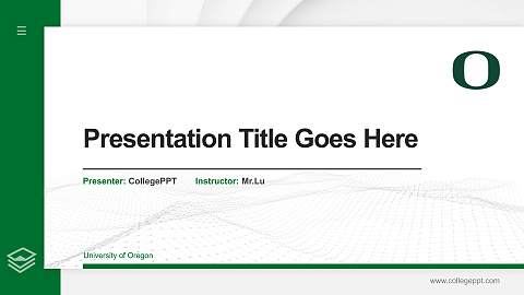 University of Oregon Thesis Proposal/Graduation Defense PPT Template