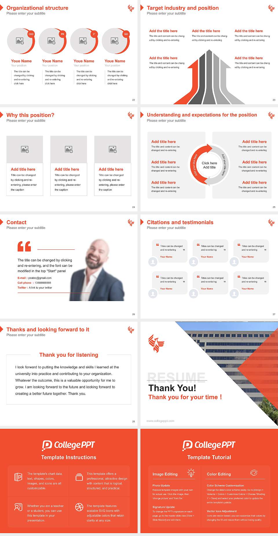 University of Phoenix-Texas Resume PPT Template4:3 ratio PPT effect preview image4