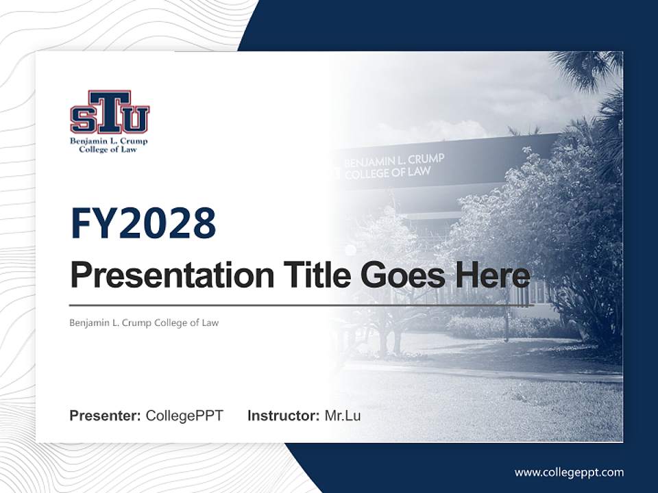 Benjamin L. Crump College of Law Academic Presentation/Research Findings Report PPT Template4:3 ratio PPT effect preview image5