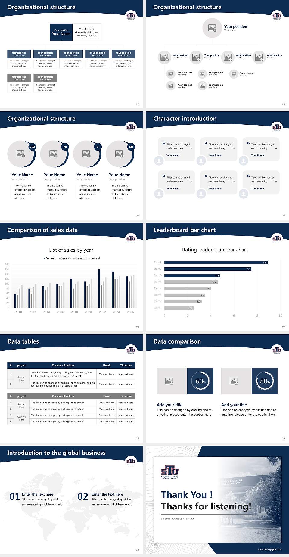 Benjamin L. Crump College of Law Academic Presentation/Research Findings Report PPT Template4:3 ratio PPT effect preview image4
