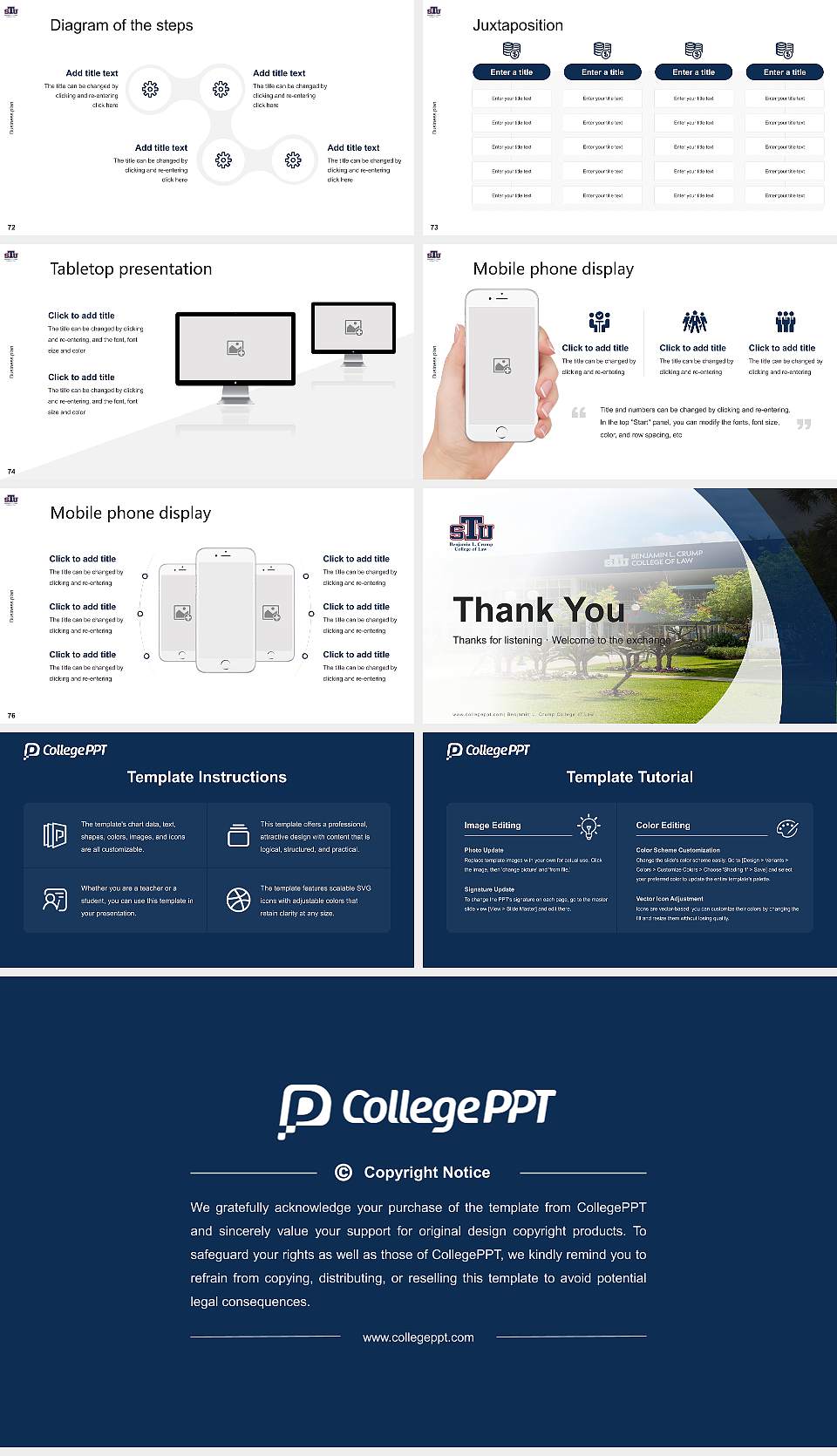 Benjamin L. Crump College of Law Competition/Entrepreneurship Contest PPT Template16:9 ratio PPT effect preview image9