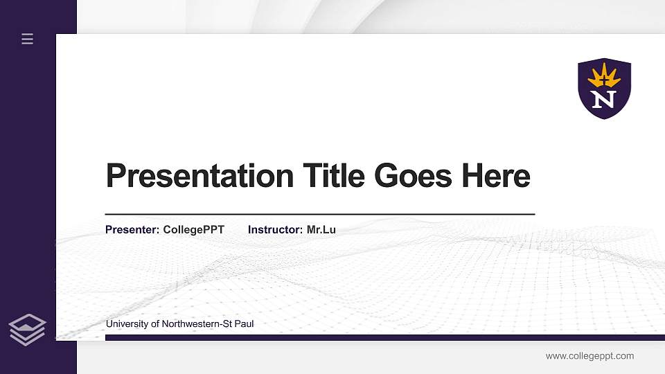 University of Northwestern-St Paul Thesis Proposal/Graduation Defense PPT Template16:9 ratio PPT effect preview image