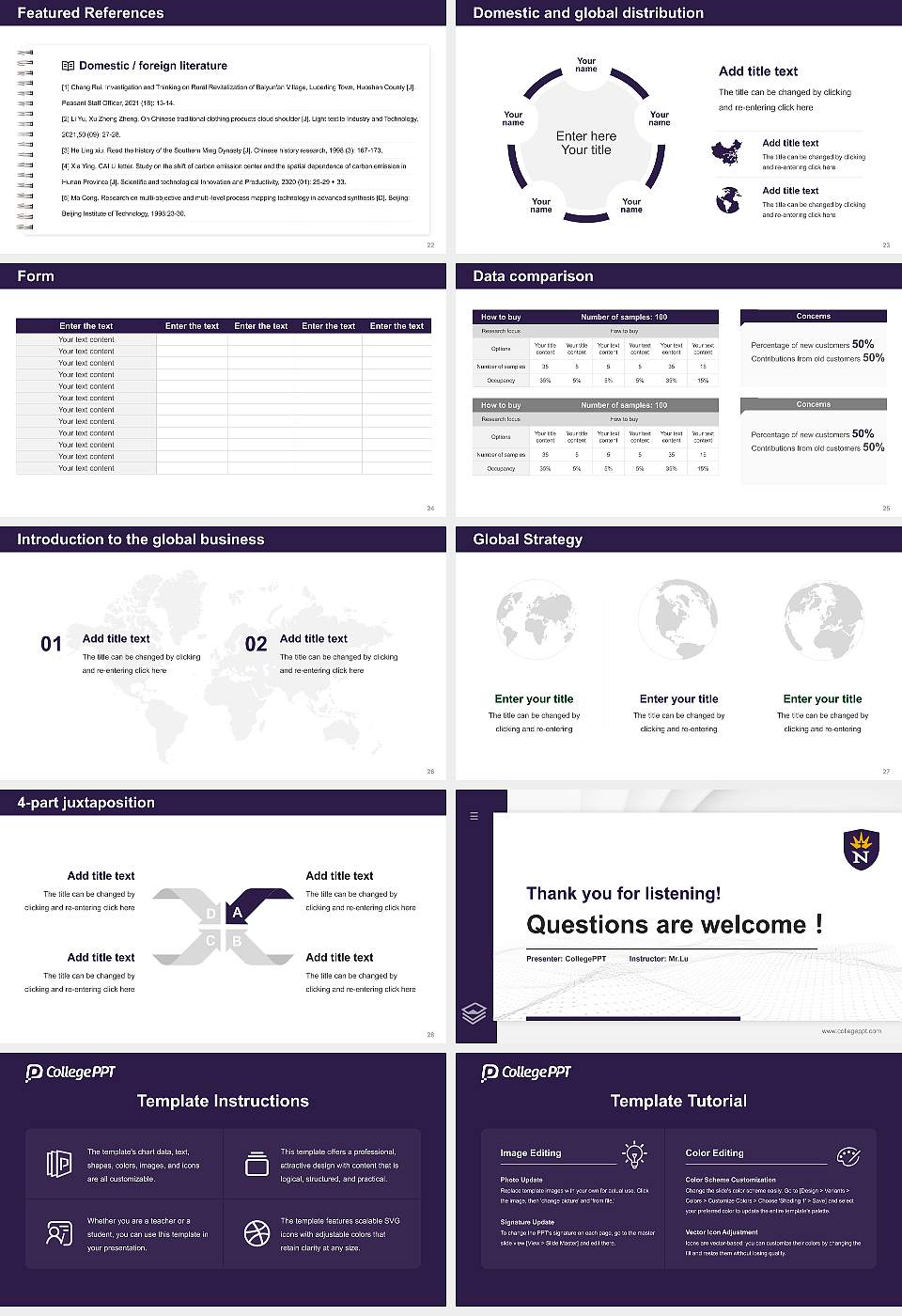 University of Northwestern-St Paul Thesis Proposal/Graduation Defense PPT Template16:9 ratio PPT effect preview image4