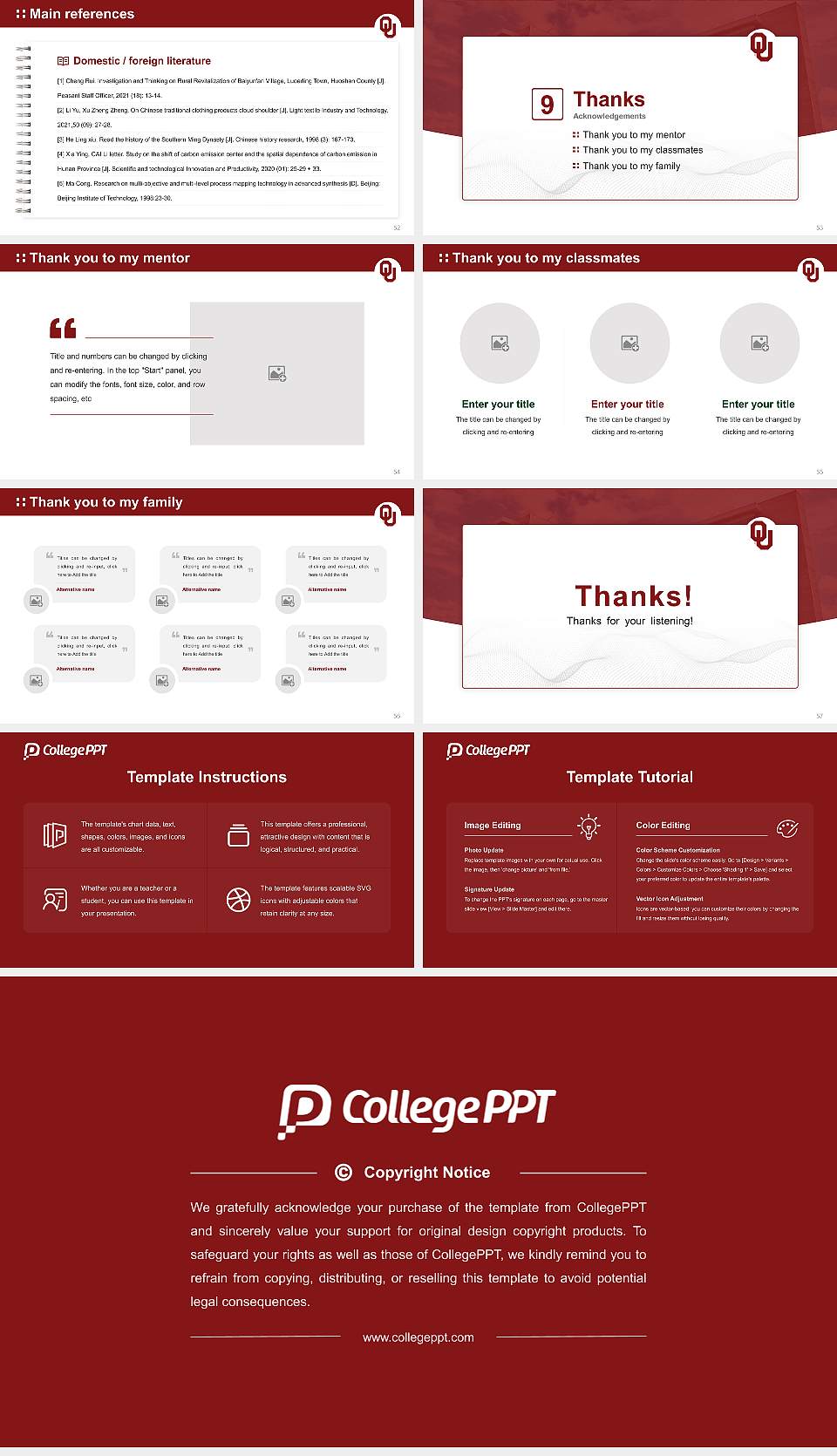 University of Oklahoma-Health Sciences Center Graduation Thesis Defense PPT Template16:9 ratio PPT effect preview image7