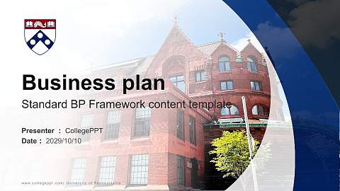 University of Pennsylvania Competition/Entrepreneurship Contest PPT Template