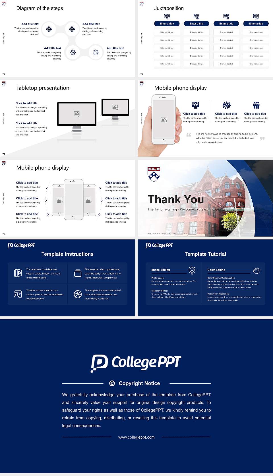 University of Pennsylvania Competition/Entrepreneurship Contest PPT Template16:9 ratio PPT effect preview image9
