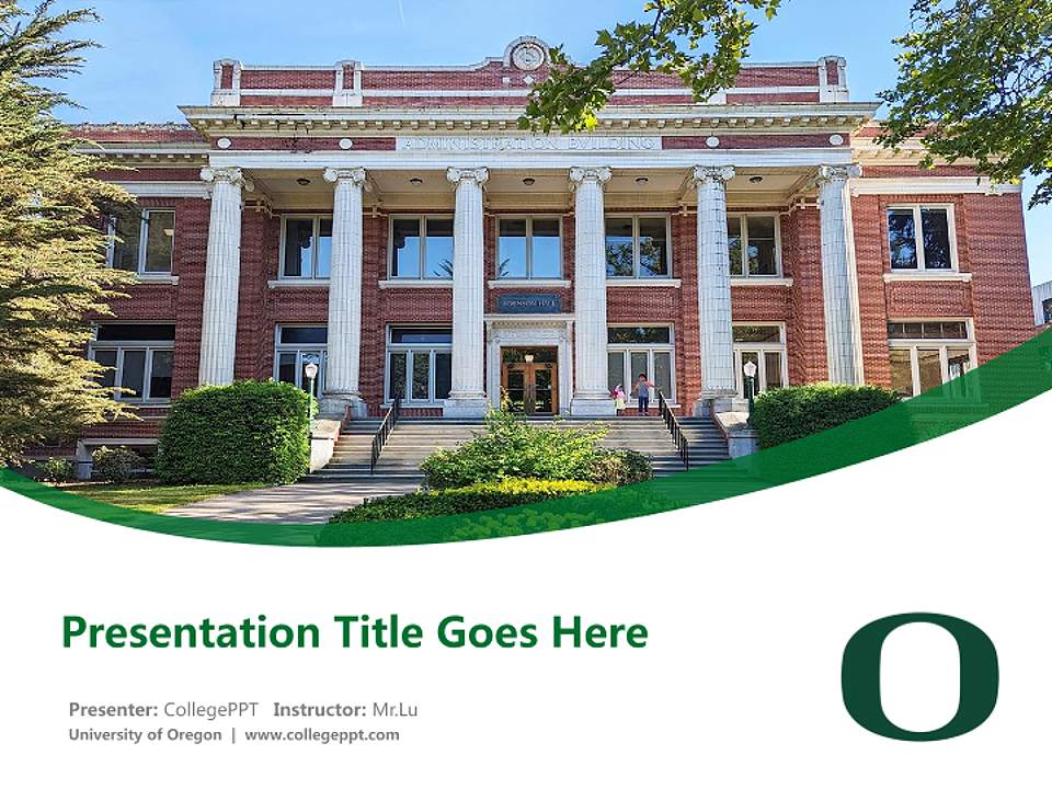 University of Oregon Course/Courseware Creation PPT Template4:3 ratio PPT effect preview image5