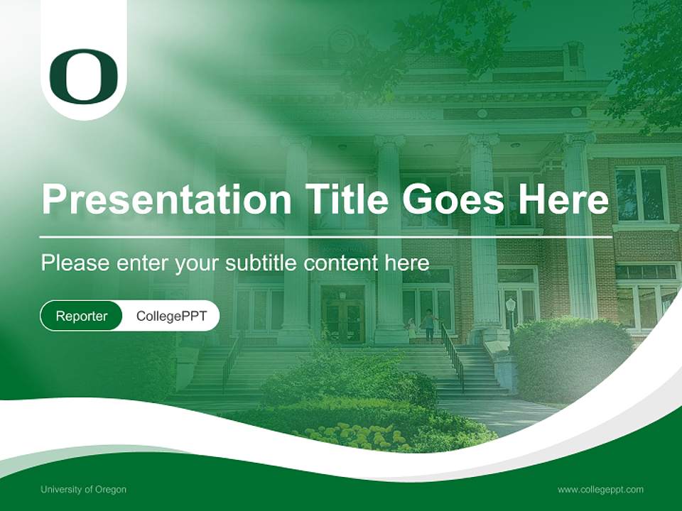University of Oregon Lecture Sharing and Networking Event PPT Template4:3 ratio PPT effect preview image4