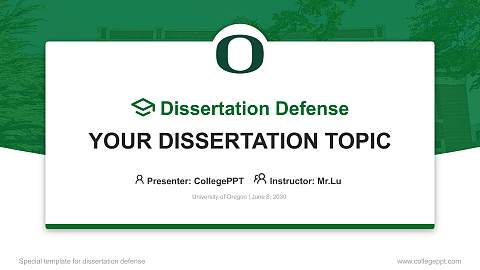 University of Oregon Graduation Thesis Defense PPT Template