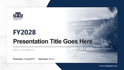 Benjamin L. Crump College of Law Academic Presentation/Research Findings Report PPT Template